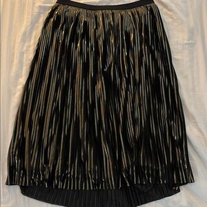 Lane Bryant Black and Gold Midi Skirt